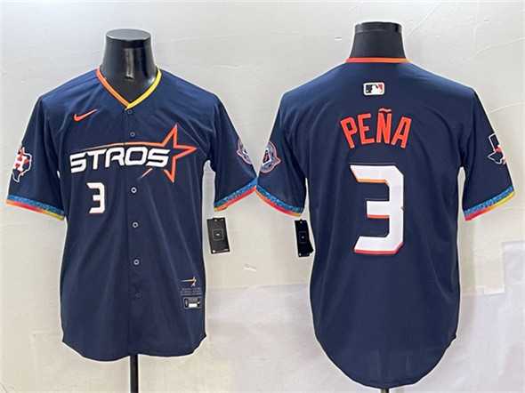 Men's Houston Astros #3 Jeremy Pena Navy 2025 City Connect With Texas Patch Limited Stitched Jersey,We sell and wholesale Men's Houston Astros #3 Jeremy Pena Navy 2025 City Connect With Texas Patch Limited Stitched Jersey on line form chian!